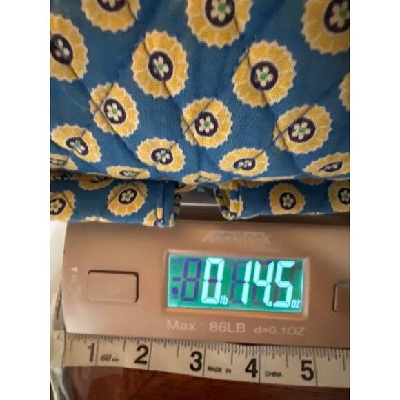 Vera Bradley Tall Tote Bag Riviera Blue Retired Pattern Quilted Cotton Cottage - Picture 13 of 14